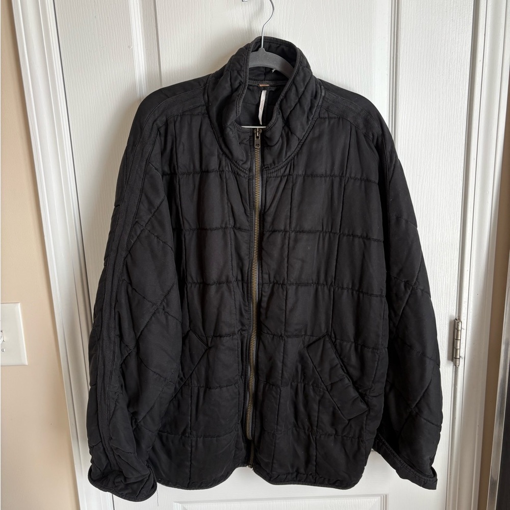 Free People Black Quilted Jacket